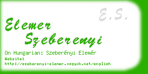 elemer szeberenyi business card